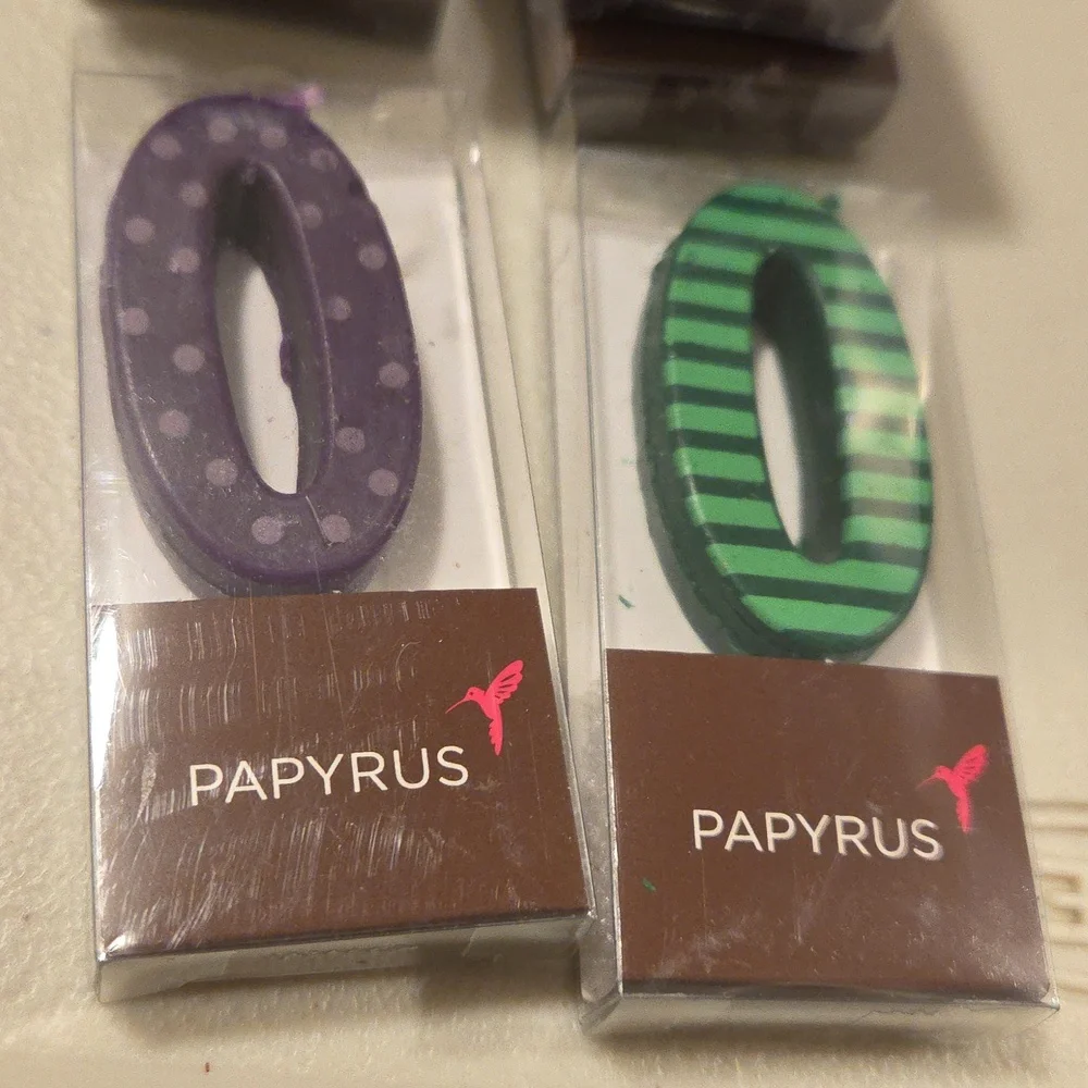 New PAPYRUS Multi-Color #0 Candle Total (10 Candles)